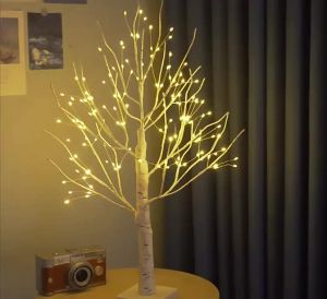 [Xin Ngó ]24/144 LED Birch Tree Light Christmas Atmosphere Lamp Decoration Glowing Branch Light Night LED Home Party Festival Wedding Decor Hanging Tree Decorations