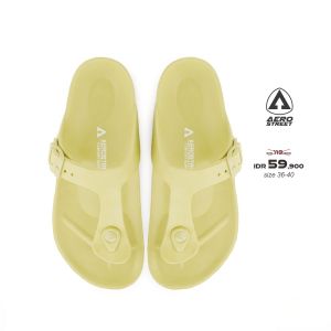 Aerostreet 36-40 Rhea Matcha - Sandal Sendal Jepit Casual Pria Wanita Aero Street ADCAA