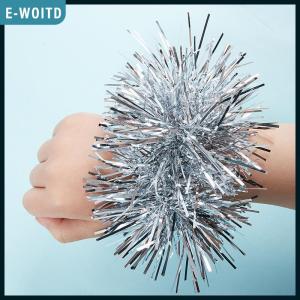 E-WOITD  2Pcs Apply To Sports Game Pompoms 7 Styles Cheering Flower Ball Performance Dance Wrist Flower Sports Games Bracelet