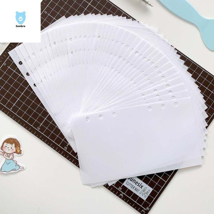 SOMBRA 40 tờ Giấy trắng Túi đựng nhãn dán A4 A5 A6 Sách đựng lá rời Vũ ...