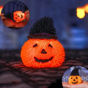 KIDS COY Pumpkin Ghost Halloween Squeeze Tricky Toys Halloween Eye Skull Halloween Vent Squeezing Toy Eyeball Toy Glowing Pumpkin Ghost  Decompression Toy Halloween Party