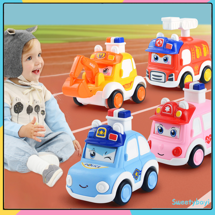 Sweetybayi  Mainan Mobil Mobilan Anak Kartun Mobil Mainan Tidak Perlu Baterai