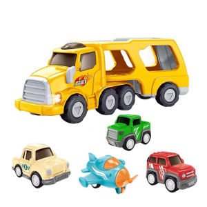 ของเล่น HG รถลำเลียงยานพาหนะ Double-Decker Transport cars รุ่น G0014 (สีเหลือง)