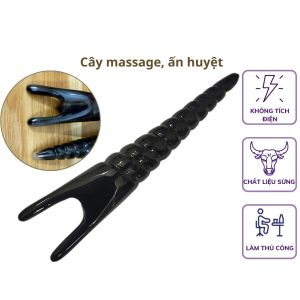 Lược Sừng Dày Cây Ấn Huyệt Massage Body Cột Sống Bằng Sừng Trâu Dụng Cụ Massage Mũi Nâng Mắt PVN6176