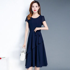 🌟CORE🌟dresses women new style 2025 New Solid Color Lace Up Dress Women Mid Length Dress Patchwork A-line Dress