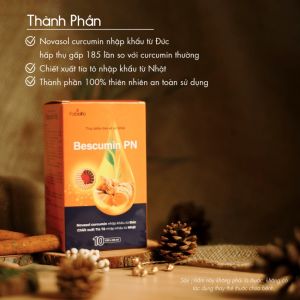 Tinh Chất Nghệ Curcumin Bescumin PN 10 Gói X 20ml – Novasol Tía Tô Dạng Nước Hỗ Trợ Dạ Dày