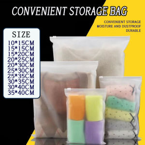 Double matte zip lock bag plastic zip bag zipper bag packaging bag travel clothes organizer storage