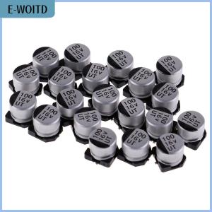 【E-WOITD】 20 pcs SMD electrolytic capacitors with specifications of 6x5 mm 16V 100uF