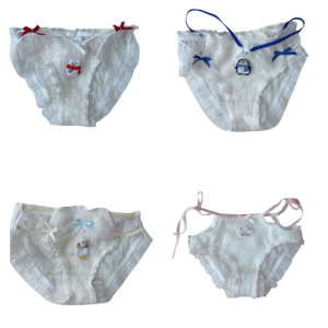 Cartoon Anime Lingerie for Women Cartoon Bear Students Underwear Plush Panties Briefs Winter Soft Bikini Underpants