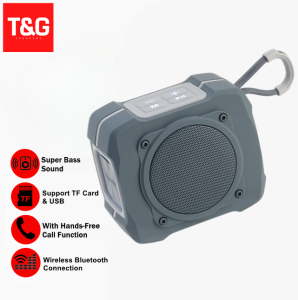 T&G M17 TWS Bluetooth V5.3 Portable Wireless Super Bass Water Resistant Speaker with RGB Colorful Lights