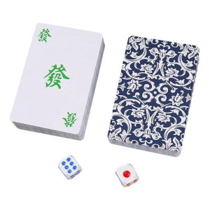 Kad Mahjong Kalis Air 144 Travel Cards Waterproof Durable with Dice for Party Game Night