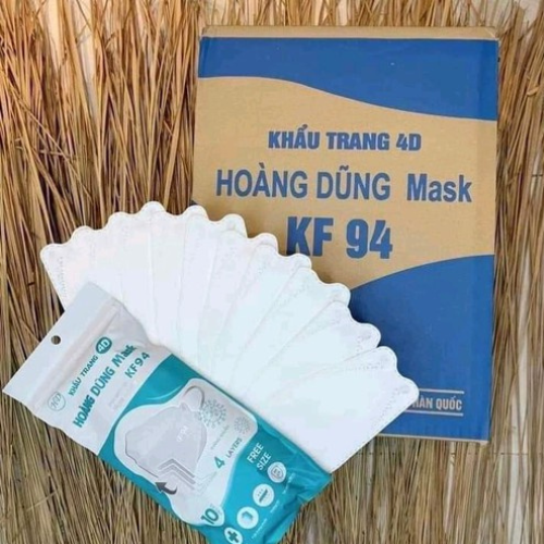 [Thùng 300 Cái] Khẩu Trang Kf94 Hoàng Dũng 4 Lớp Cao Cấp Kháng Khuẩn ...