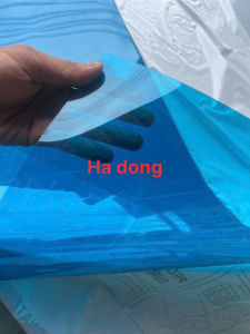 ( Khổ cao1.22m x dài 1m x dày 0.8 zem) tấm nhựa phẳng poly lấy sáng màu xanh che nắng che mưa.