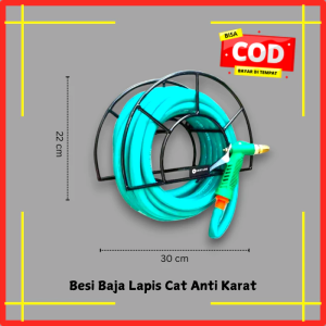 Rak Gantungan Selang Air Besi - Rak Selang Dinding Tahan Karat untuk Kebun Taman & Rumah
