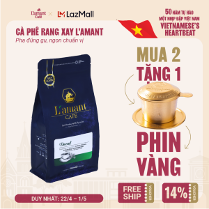 [MỪNG ĐẠI LỄ TẶNG PHIN VÀNG] Cà phê hạt rang L’amant Decaf Espresso - L’amant Decaf Espresso Roasted Coffee