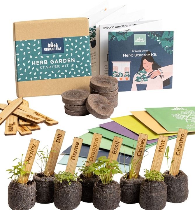 Indoor Herb Garden Starter Kit Soil Starter Discs, Compact Herb Seed