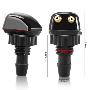 4PCS ใหม่ GM กระจกหน้าปัดน้ำฝนทำความสะอาดหัวฉีดสองหลุม Outlet กระจกหน้ารถล้างอุปกรณ์สเปรย์น้ำ