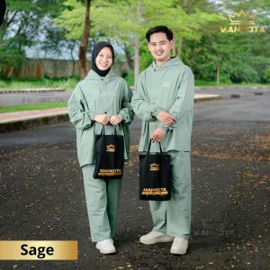 MAHKOTA Jas Hujan Motor Premium Tebal Anti Tembus Air Setelan Pria Wanita