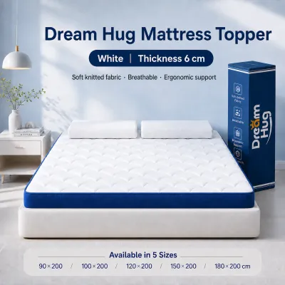 CASA 9cm Latex Foam Mattress Milk Silk Fiber Memory Foam Mattress Single/Double/Queen/King Size