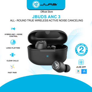 JLab JBuds ANC 3 True Wireless Hybrid Smart ANC 42+ Hours Playtime Multipoint Connect IP55 Fast Pair