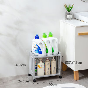 2/3/4 Tiers Kitchen Bathroom Organizer Trolley Shelf/Rack/ Storage/Utility Cart with Rollers Wide - White / Grey Color [Stock in SG]