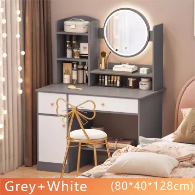RISERO Vanity Table Dresser Cabinet Vanity Mirror With Table Set Simple Dressing Table Multifunctional Dressing Table