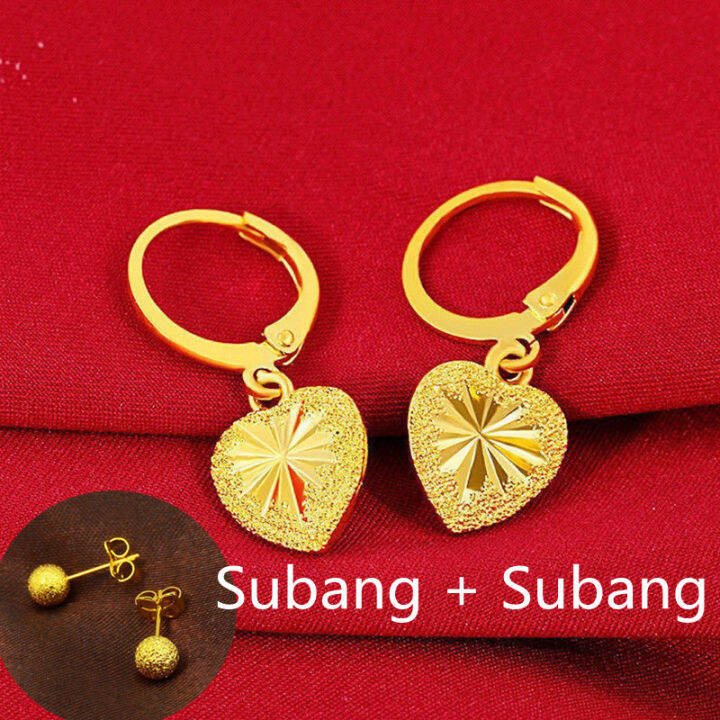 Saudi gold clearance dangling earrings