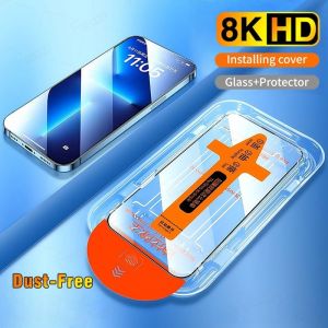 Auto-Dust One-click Installation Tempered Glass For Vivo X50 X60 X70 V20 se V15 S1 Pro V21 V23 V25 V27 V29 E V40 V50 Lite Y200 Y100 Y15 s a Y12 Y11 Y01 Y16 Y17 Y18 Y19 Y02 Y03 Y20 Y21 Y22 Y27 Y28 Y29 Y30 Y31 Y33 s a t i Y04 Y35 Y36 Y39 4G Screen Protector