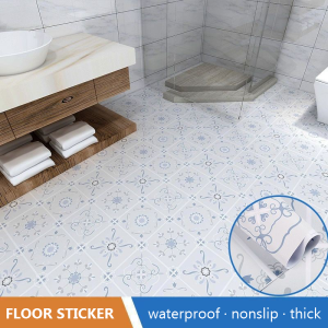 Nhãn dán sàn phòng tắm Chống trượt Giấy dán tường tự dính chống mài mòn Nhãn dán tường chống thấm nước dày