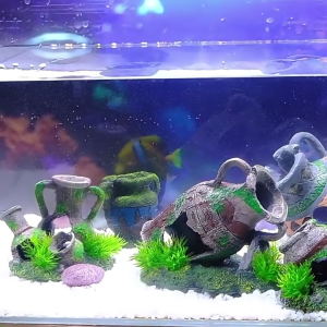 Delicate Aquariums Landscape Artificial Broken Crock Terrarium Landscape Shrimp Tree Statue Aquariums Habitat Decors