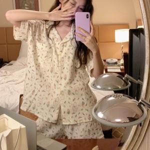 Piyama Wanita Baju Tidur Set 7676 Baju Pendek Celana Pendek Motif Cute Lucu Sweet Setelan Mimon Home