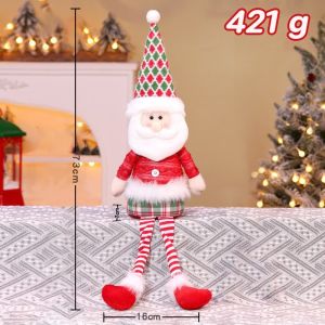 【ForeverBest】ตุ๊กตาคริสต์มาสย้อนยุค เก้าอี้โยกคริสต์มาส ลายสก๊อต ชายชราตุ๊กตาหิมะนั่ง ของขวัญตกแต่งวันหยุด