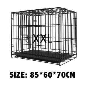 Paw Dog Cage Large Dog Indoor Household Pet Cage With Toilet Thickened Right Angle Steel