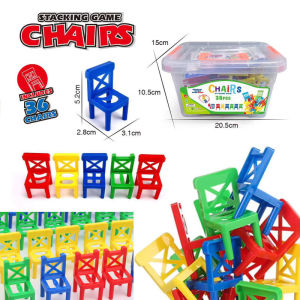 1 Set Children Balance Toy Stacking Chair Parent Child Interactive Family Game Balancing Chairs Board Games