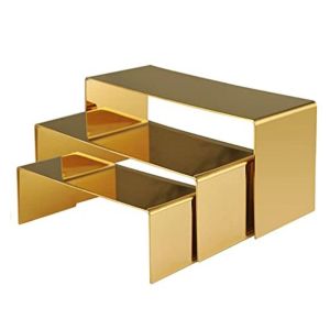 3pcs/Set Stainless Display Rak Tangga Pajang Produk Rak Untuk Sepatu Tas Figure