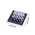 Compact Chess Board With Metal Pieces Realistic Travel Friendly Game For Adults And Collectors. 