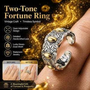 Ancient Seven Seeds Blessing Ring Wealth Protection Lucky Amulet Feng Shui Jewelry Accessories