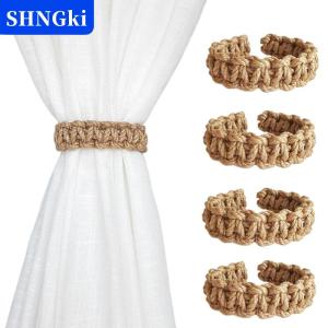 [COD] 🔥🔥🔥SHNGki Cổ điển gai dây rèm khóa clip tie trở lại Rèm dây đeo tay dệt Twist thắt nút Rèm chủ Tieback trang trí nhà