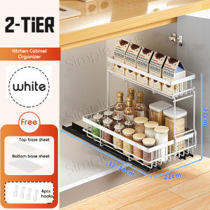 2-Tier Pull-out Kitchen Cabinet Organizer Storage