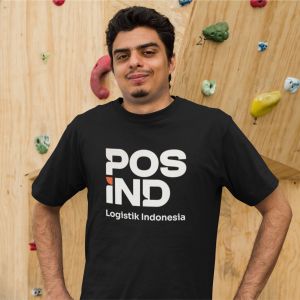 BA249 Kaos Posind Logistik Indonesia Logo BUMN POS Indonesia