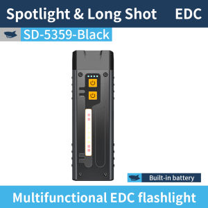 SMILING SAHRK SD5359 2*LED Torch Light Magnetic Work Light With COB Sidelight 6Mode Type-c Rechargeable Flashlight Waterproof Outdoor Working Lighting