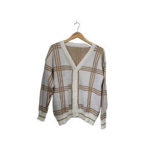 [PREMIUM] MINGYU CARDIGAN RAJUT KANCING MOTIF KOTAK SQUARE/Cardigan oversize/cardigan korean style