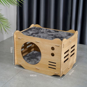 บ้านแมว ที่นอนสัตว์เลี้ยง บ้านสัตว์เลี้ยง ไม้ บ้านแมวไม้ กล่องบ้านแมว เตียงนอนแมว เตียงสัตว์เลี้ยง บ้านหมาแมวไม้ 📢