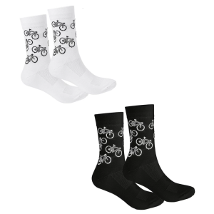 Mens Xe Đạp In vớ đội thể thao Gân Top Căng Giữa Bê Vớ vải nylon thường ngày Thể Thao đi xe đạp Vớ