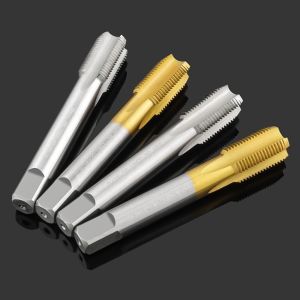 MUQZI Repair Drill Bits Bicycle Pedal Tap Crank Wire High-speed Steel Right and Left Hand Bike Crank Pedal Thread Tap Bike Tools Golden/Silver Bike Crank Thread Tap Bicycle Part