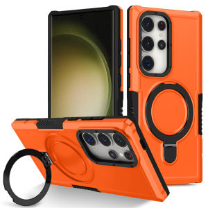 Shockproof Armor Magne Ring Holder Case For Samsung Galaxy S26 Ultra S25 Edge S24 Plus S23 S22 S21 S20 FE Lens Protect Funda