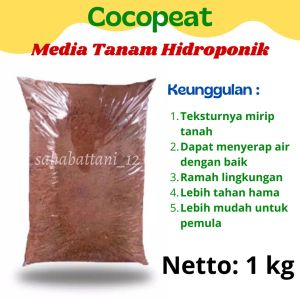 Cocopeat infarm halus murni 1 kg - media tanam hidroponik