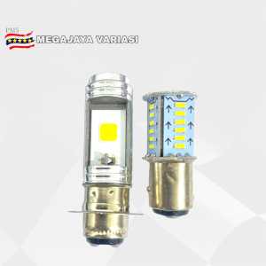 Paket lampu LED depan H6 2 sisi bebek plus lampu stop belakang 30 mata led running universal semua motor MJ55