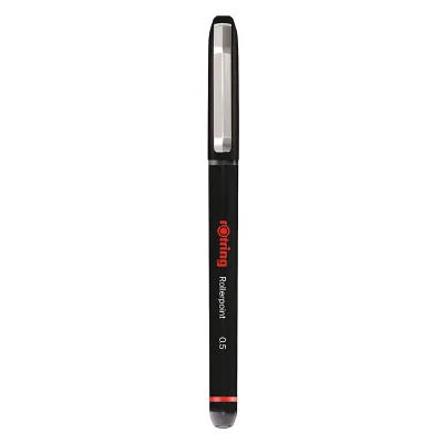 rOtring Rollerpoint Pen 0.5 mm. Black & Blue รอตริง ปากกาโรลเลอร์บอล หัวขนาด 0.5 มม. มีให้เลือก 2 สี ดำและน้ำเงิน