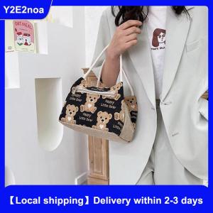 【Local shipping】 Fashion Cartoon Bear Lunch Bags For Women Large Capacity Tote Picnic Drink Lunchbox Bag Portable Outdoor Office Food Bags